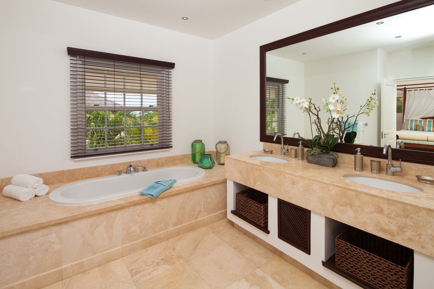 Tub in bathroom